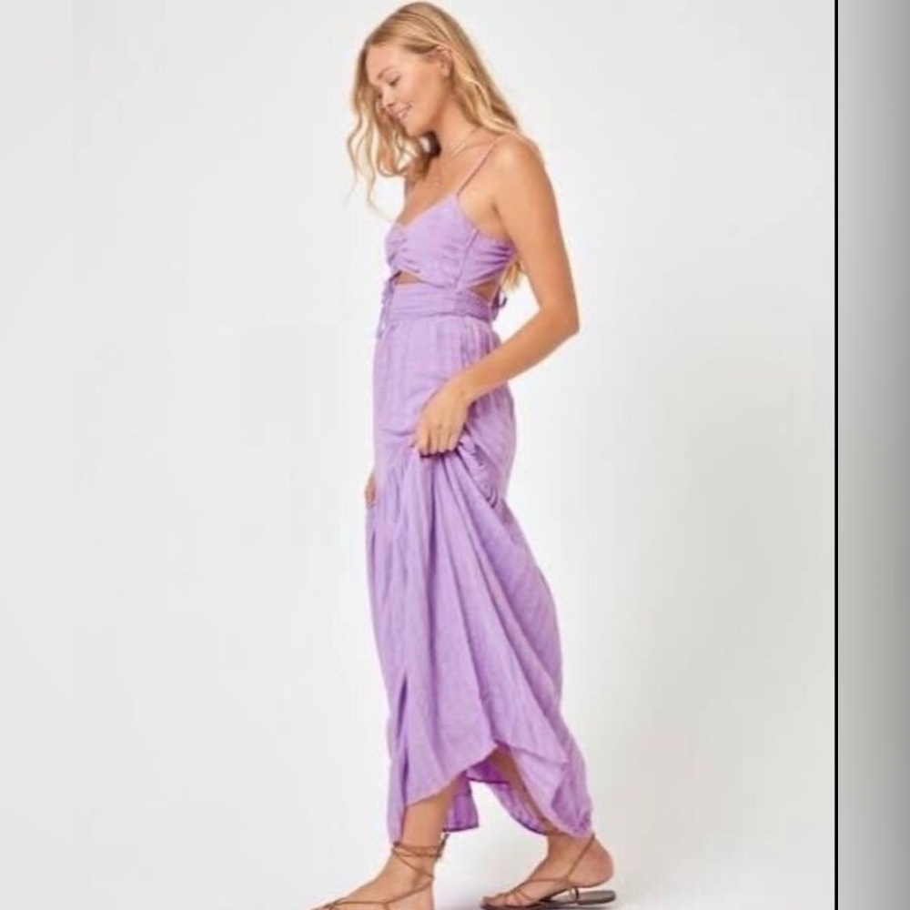 L*Space Zuri Dress Cutout Maxi Dress Lily/Purple Size XL